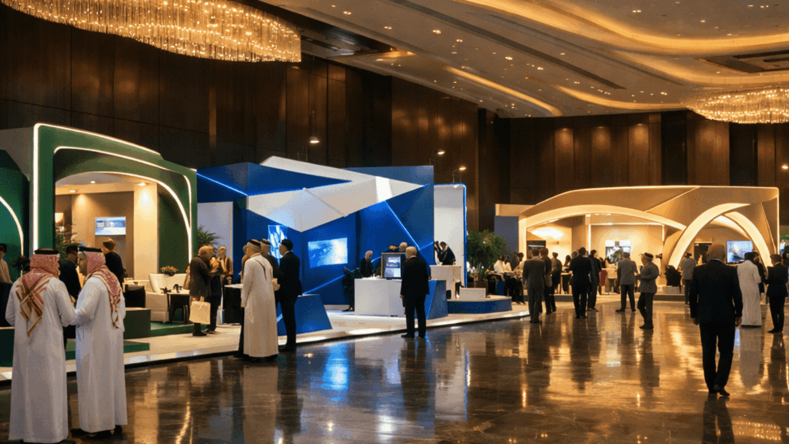 تصميم وتركيب ديكزرات العرض والبوثات داخل المملكة