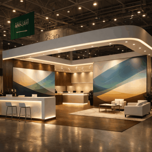 ديكورات فاخمة لمعارض المنتجات بالمملكة